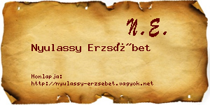 Nyulassy Erzsébet névjegykártya